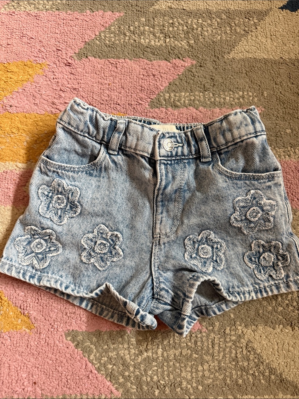 ZARA Embroidered Denim  Shorts